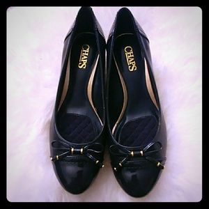 Women's Chaps Navy Tamryn low wedge shoe size 6.5